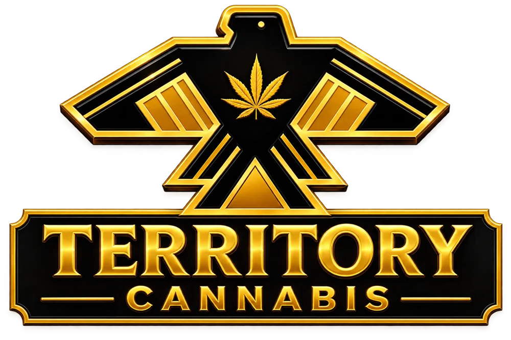 Territory Cannabis gold Thunderbird logo